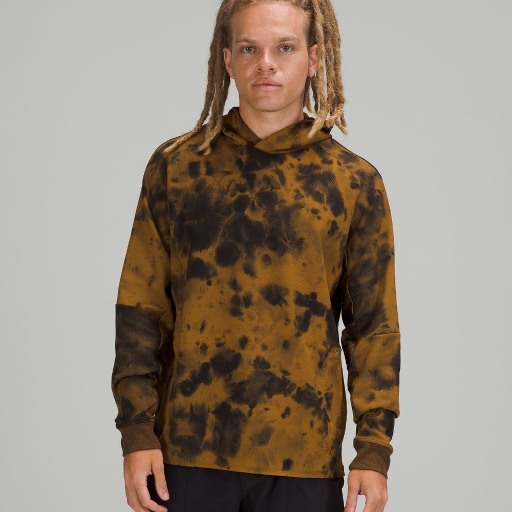 Lululemon textured tech hoodie diamond dye gold spice size large